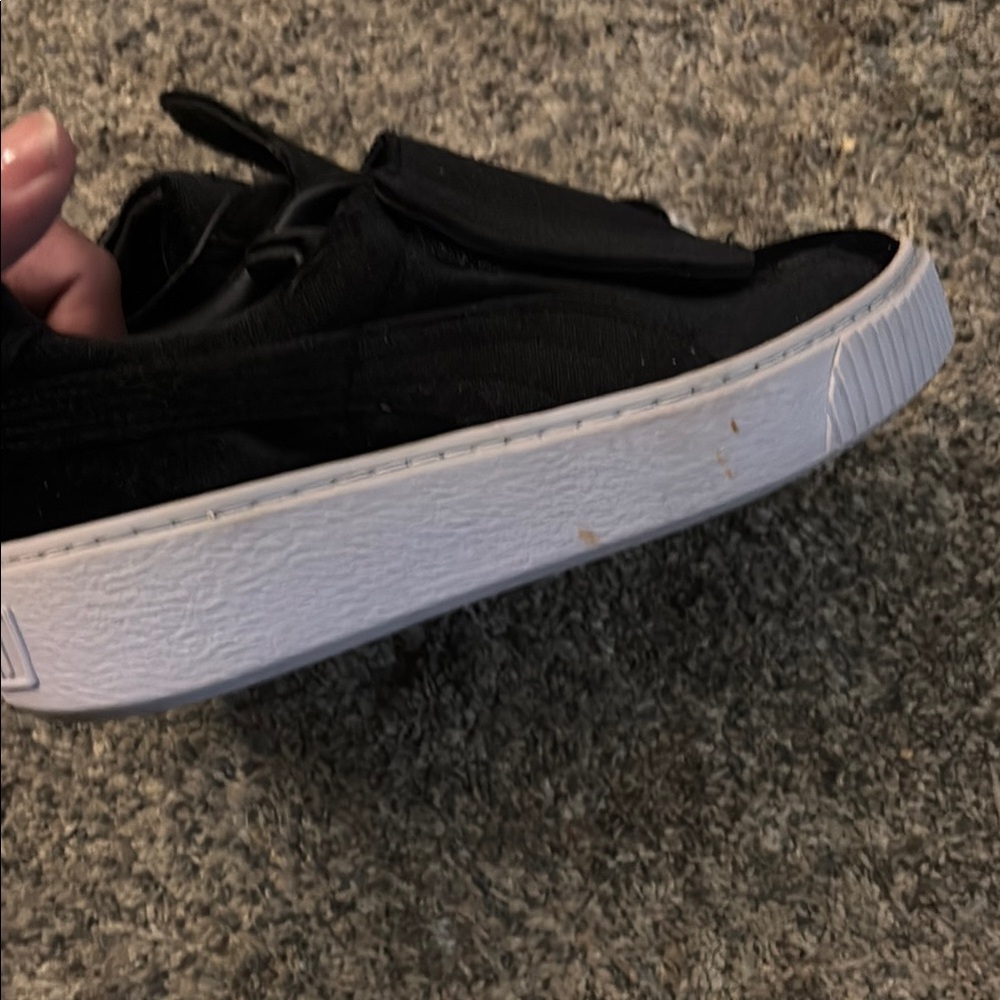 Puma Black Slip-On Sneakers Casual Comfort - Picture 4 of 6